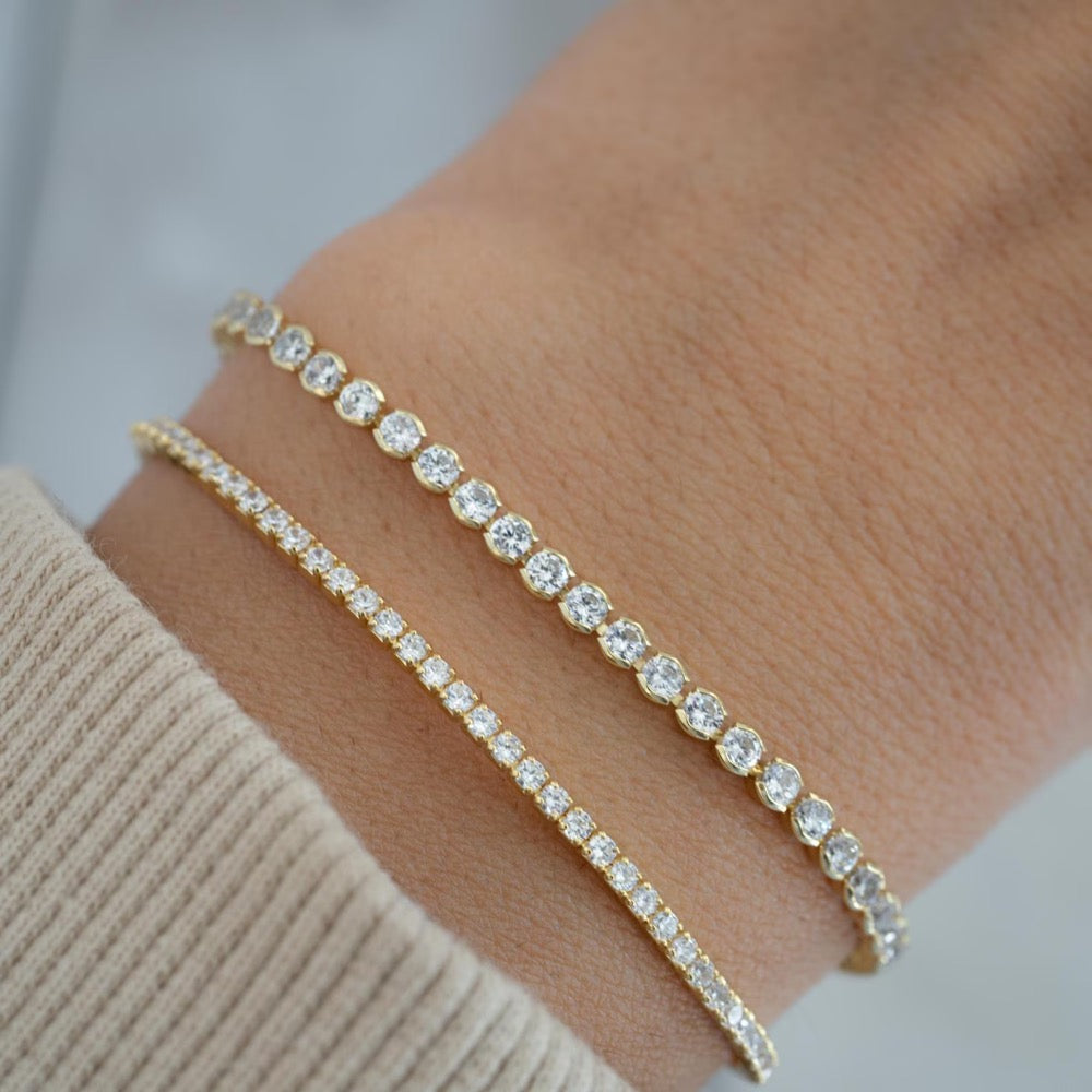 Tennis Bracelet, Gold Tennis Bracelet, Cubic Zirconia Tennis Bracelet, Dainty Bracelet, Diamond Bracelet, Gift for Her