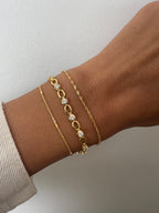 Two Delicate Bracelets Set, Dainty Bracelet Set, Two Minimalist Bracelets, Delicate Bracelet, Gift for her, Gold