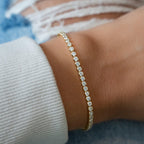 Tennis Bracelet, Gold Tennis Bracelet, Cubic Zirconia Tennis Bracelet, Dainty Bracelet, Diamond Bracelet, Gift for Her