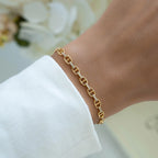 Handmade Chain Bracelet , Minimalist Bracelet, Dainty Bracelet, Gift for Her, Gold Bracelet, Sterling Silver