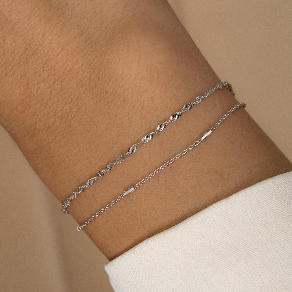 Two Delicate Bracelets Set, Dainty Bracelet Set, Two Minimalist Bracelets, Delicate Bracelet, Gift for her, Gold