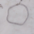 Tennis Bracelet, Gold Tennis Bracelet, Cubic Zirconia Tennis Bracelet, Dainty Bracelet, Diamond Bracelet, Gift for Her