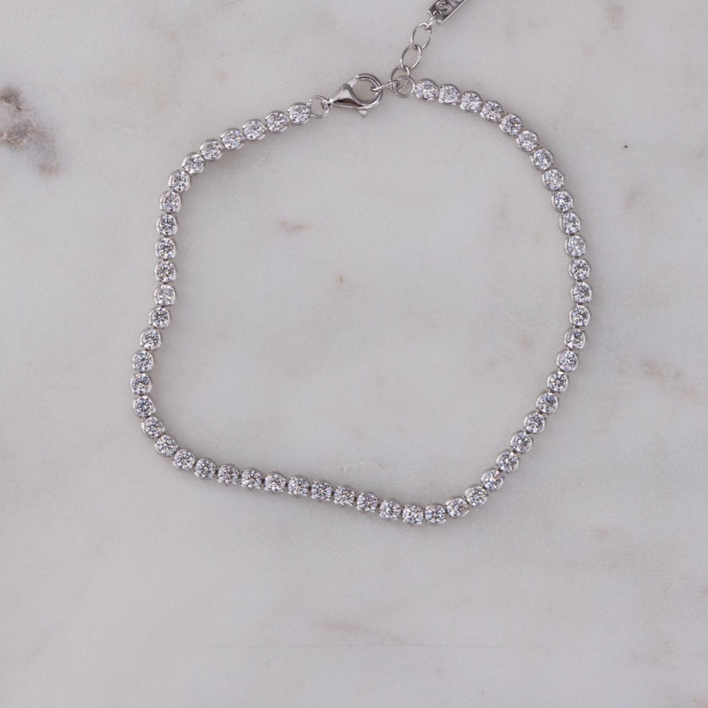 Tennis Bracelet, Gold Tennis Bracelet, Cubic Zirconia Tennis Bracelet, Dainty Bracelet, Diamond Bracelet, Gift for Her