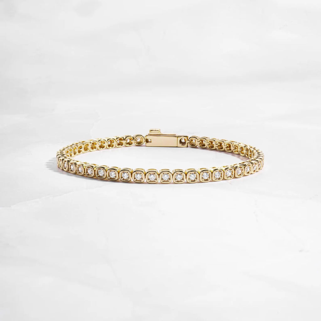 Handmade Tennis Bracelet, Gold Tennis Bracelet, Cubic Zirconia Tennis Bracelet, Dainty Bracelet, Diamond Bracelet, Gift for Her, Bracelet