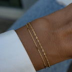 Two Delicate Bracelets Set, Dainty Bracelet Set, Two Minimalist Bracelets, Delicate Bracelet, Gift for her, Gold